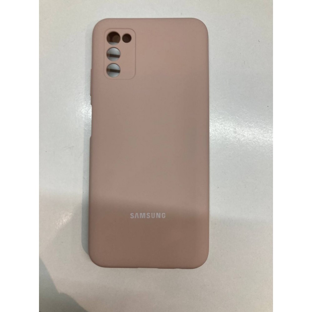 Husa spate cu logo pentru Samsung Galaxy A03s Cafeniu-deschis