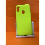 Husa spate cu logo pentru Samsung Galaxy A11 Galbenă