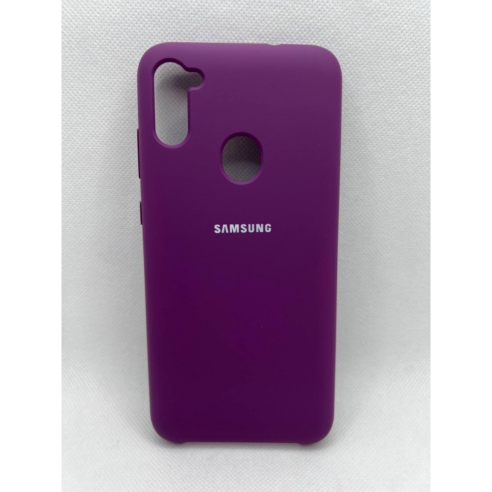 Husa spate cu logo pentru Samsung Galaxy A11 Violeta