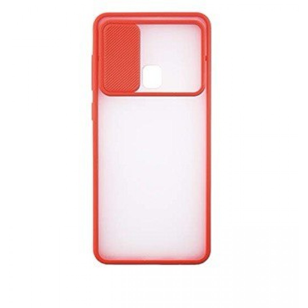 Husa Din Silicon Policarbonată Transparentă Samsung Galaxy M11 Roșie