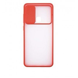 Husa Din Silicon Policarbonată Transparentă Samsung Galaxy M11 Roșie