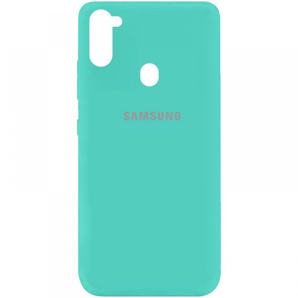 Husă spate cu logo pentru Samsung Galaxy M11 Turcuaz