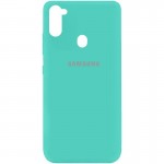 Husă spate cu logo pentru Samsung Galaxy M11 Turcuaz