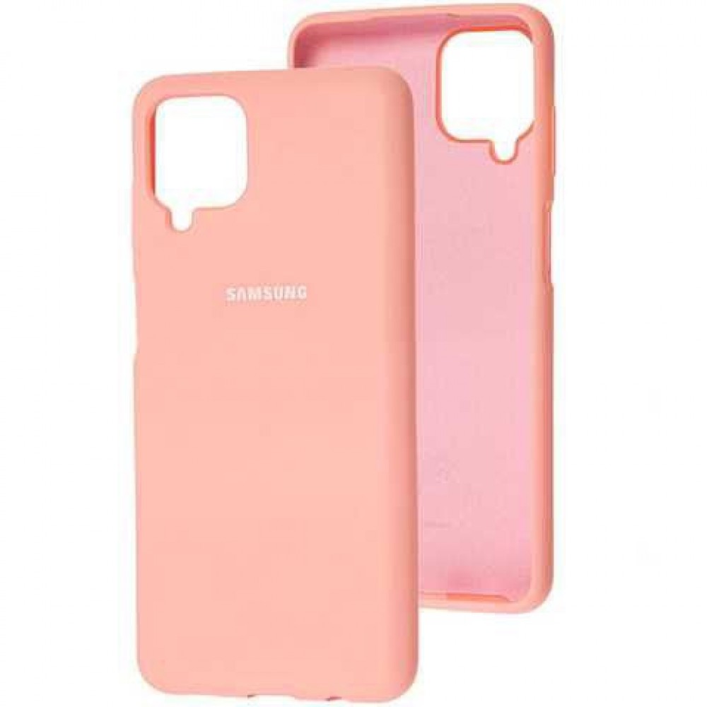 Husă Spate Samsung Galaxy A12 Roz-deschis cu Logo