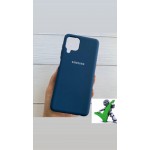 Husa spate cu logo pentru Samsung Galaxy A12 Albastră