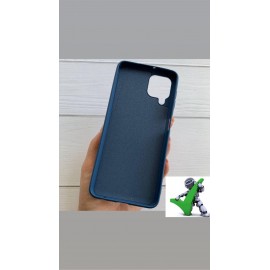 Husa spate cu logo pentru Samsung Galaxy A12 Albastră