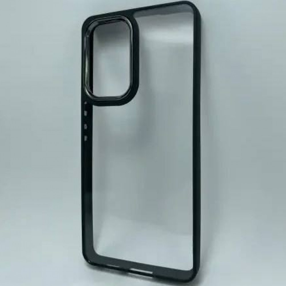 Husă Transparentă din Silicon și Policarbonat pentru Samsung Galaxy A33 Negru