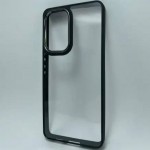 Husă Transparentă din Silicon și Policarbonat pentru Samsung Galaxy A33 Negru