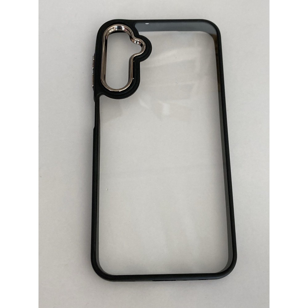 Husă transparentă din silicon și policarbonat pentru Samsung Galaxy A34 Neagră