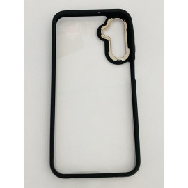 Husă transparentă din silicon și policarbonat pentru Samsung Galaxy A34 Neagră