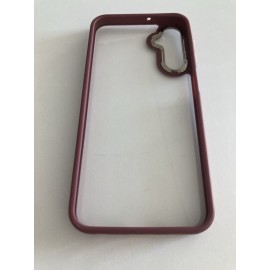 Husă Transparentă Vișinie din Silicon și Policarbonat pentru Samsung Galaxy A34