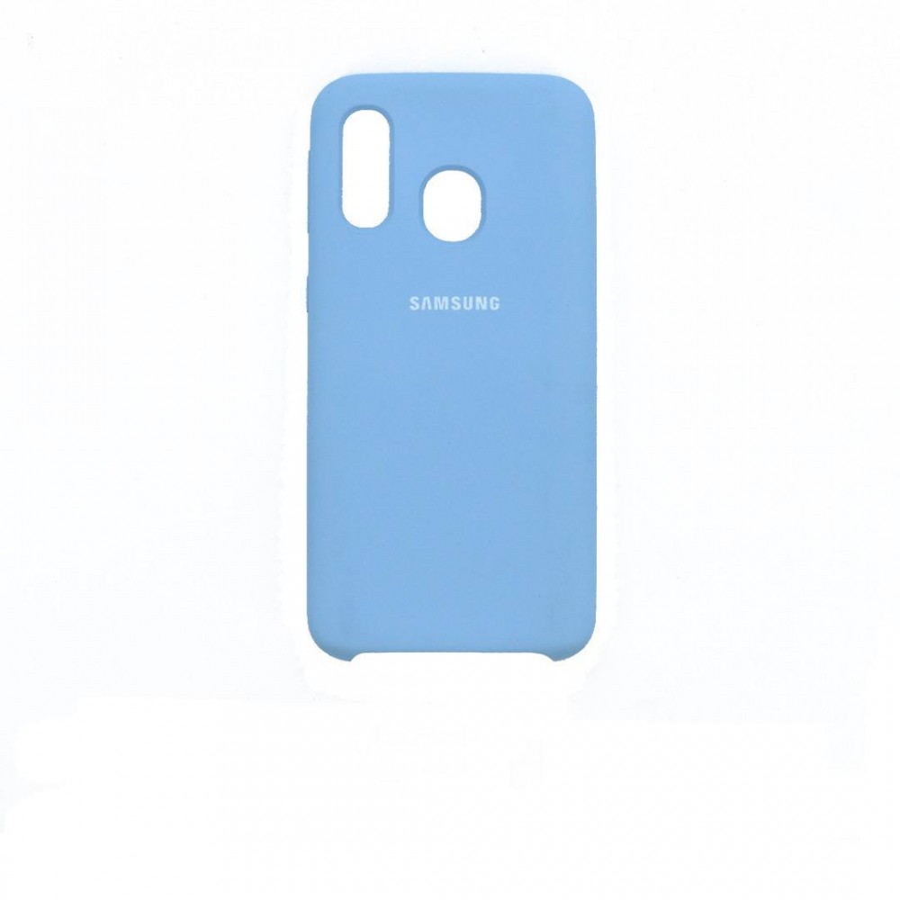 Husă spate cu logo pentru Samsung Galaxy A40 albastru-deschis