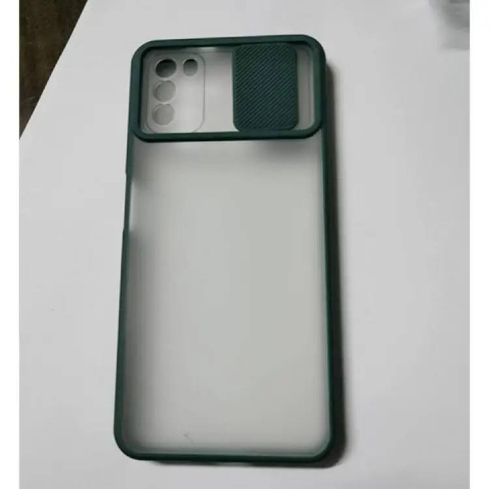 Husă Transparentă Verde din Silicon și Policarbonat Samsung Galaxy A41
