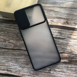 Husă Transparentă Neagră din Silicon și Policarbonat pentru Samsung Galaxy A41