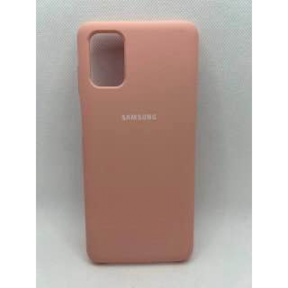 Husă spate cu logo pentru Samsung Galaxy A41 roz-cafeniu
