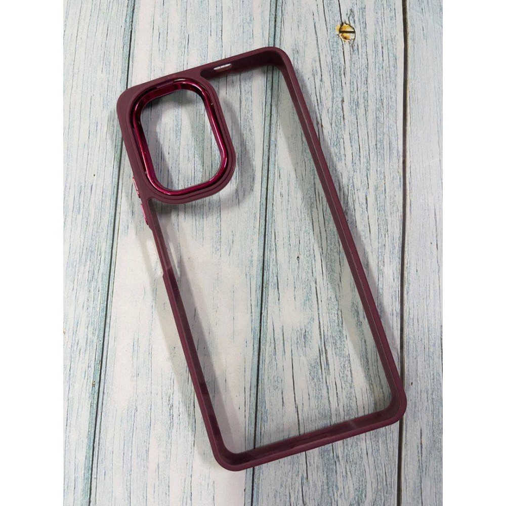 Husa Din Silicon Policarbonată Transparentă Samsung Galaxy A53 5G Vișiniu