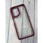 Husa Din Silicon Policarbonată Transparentă Samsung Galaxy A53 5G Vișiniu