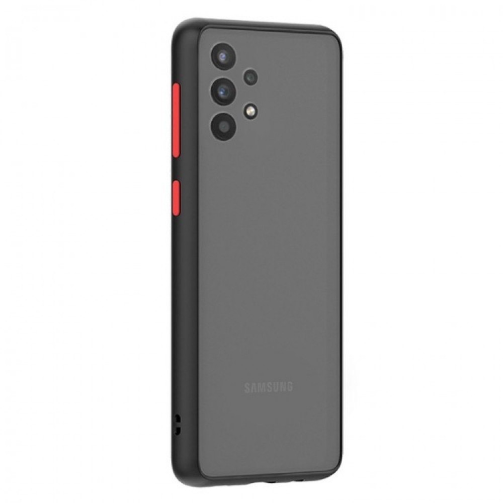 Husa Din Silicon Policarbonată Transparentă Samsung Galaxy A72 Neagră
