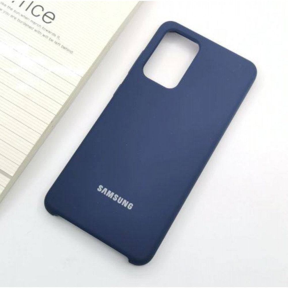 Husa spate cu logo pentru Samsung Galaxy A72 Albastru-închis
