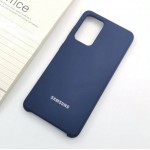 Husa spate cu logo pentru Samsung Galaxy A72 Albastru-închis