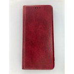 Husa carte pentru Samsung Galaxy A72 Roșie-închis