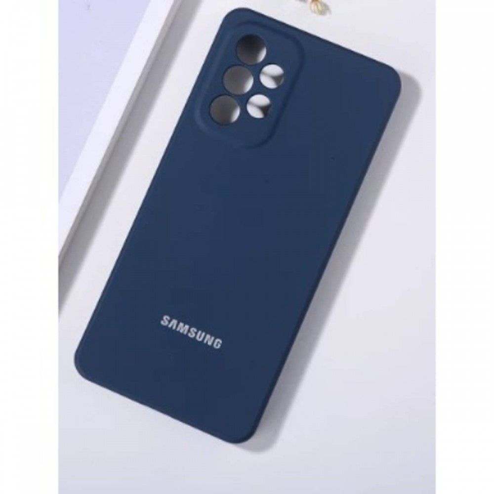 Husa spate cu logo pentru Samsung Galaxy A73 Albastră