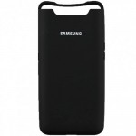 Husa spate cu logo pentru Samsung Galaxy A80 Neagră