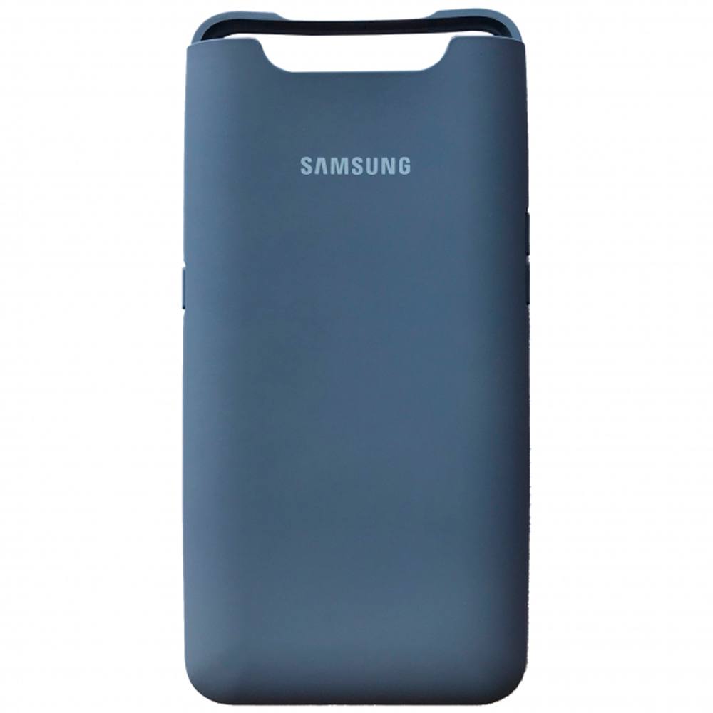 Husa spate cu logo pentru Samsung Galaxy A80 Albastru
