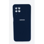 Husa spate cu logo pentru Samsung Galaxy M33 Albastru-închis