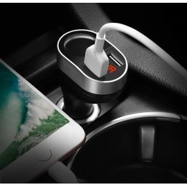 Încărcător auto FM Hoco Z29 Regal cu 2 porturi USB 2.4A