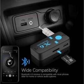 Receptor Bluetooth auto MRG MX6 cu jack 3.5 mm și handsfree