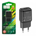 Adaptor încărcător HOCO C96A 220V cu un port negru