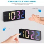 Ceas electronic Tnagora LED multicolor cu alarmă și afișaj digital