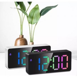Ceas electronic Tnagora LED multicolor cu alarmă și afișaj digital