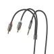 Cablu audio Aux Hoco UPA10 Lotus 3,5 mm la Double RCA 1,5 m