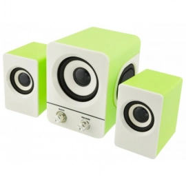 Boxe USB 2.1CH cu subwoofer pentru computer verde