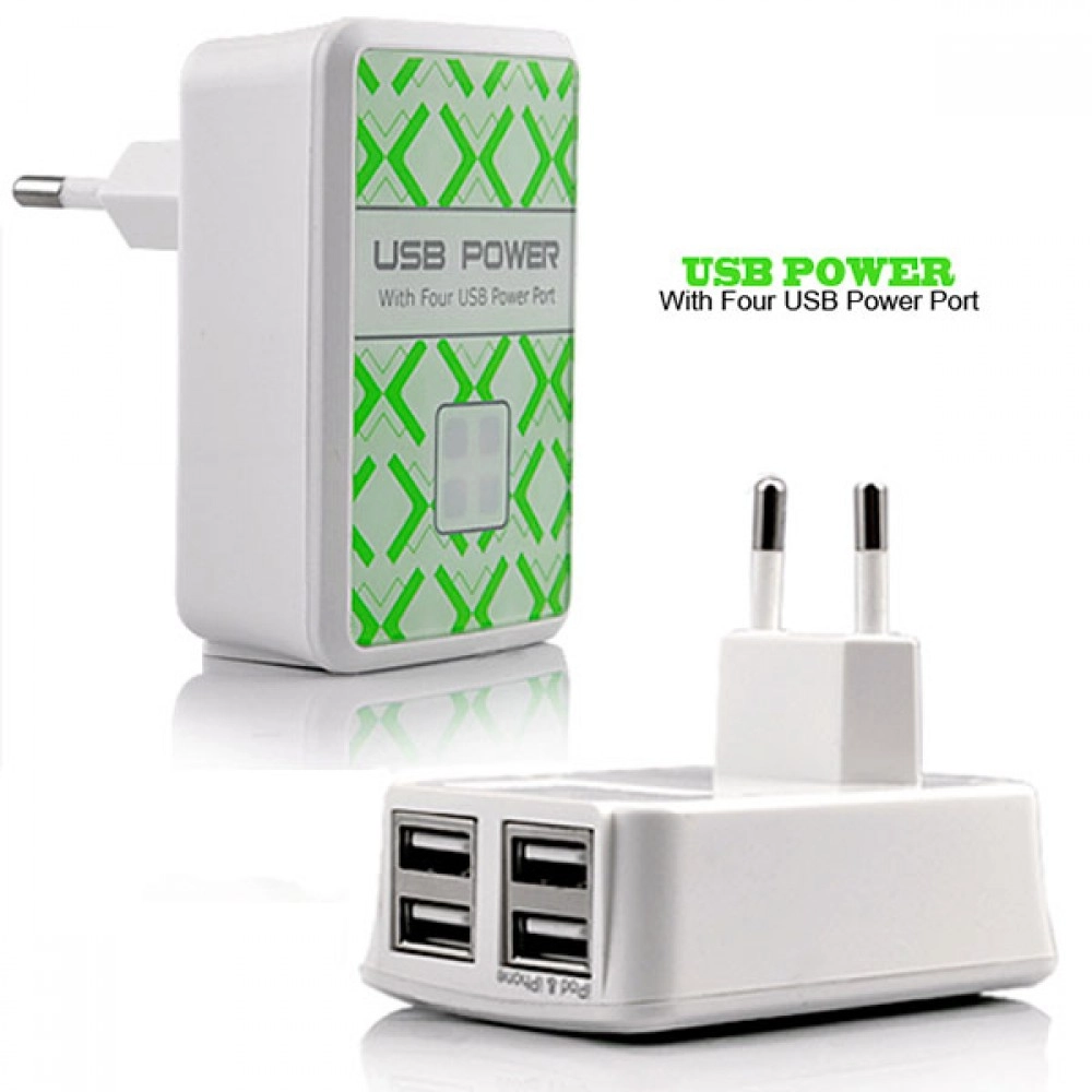 Încărcător de casă Dex cu 4 porturi USB, 4A, alb