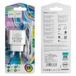 SZU HOCO C81A Asombroso 1xUSB, 2,1 А + 8-контактный USB-кабель Lightning, 1 м (белый)