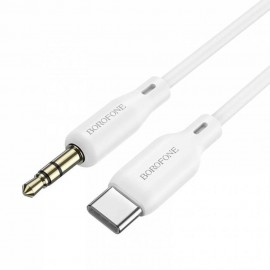 Dispozitiv de adaptare BOROFONE BL18 Type-C - 3.5mm AUX (alb)