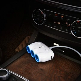 Încărcător Auto Hoco C1 cu 2 porturi USB și 3 ieșiri brichetă