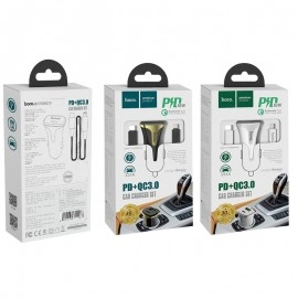 Încărcător auto Z31A Colossus PD + QC3.0 cu cablu Lightning