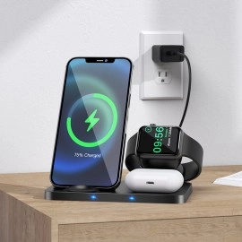 Încărcător wireless 3-în-1 Hoco CW33 Ultra-Charge