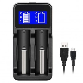 Încărcător inteligent rapid universal LCD pentru baterii 1,2V și 3,7V