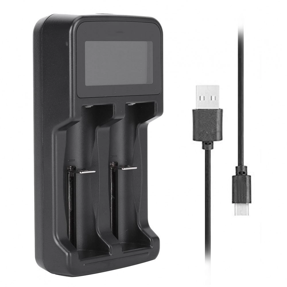 Încărcător inteligent rapid universal LCD pentru baterii 1,2V și 3,7V