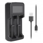 Încărcător inteligent rapid universal LCD pentru baterii 1,2V și 3,7V