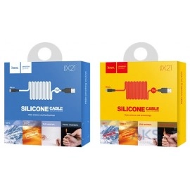 Cablu USB Hoco X21 Micro-USB 1m pentru încărcare și date