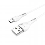 Cablu USB Hoco X37 Cool Power alb, 1 m, pentru încărcare și transfer date
