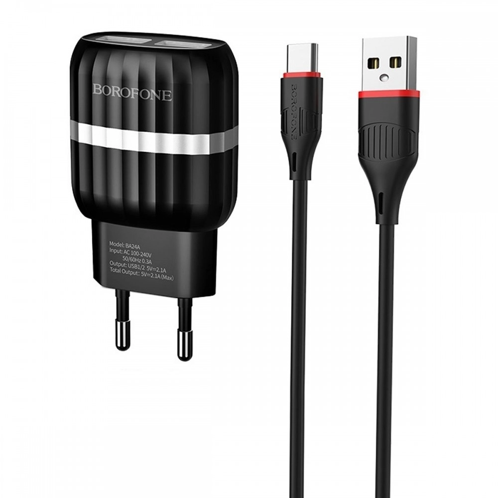 Încărcător rețea Borofone BA24A Vigour cu cablu Micro USB 2.1A