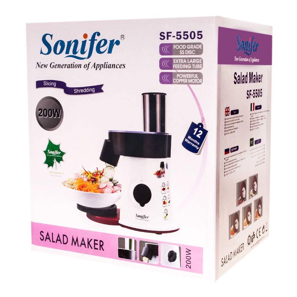 Tocător și feliator Sonifer SF-5505 Multicut alb