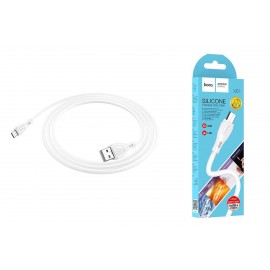 Cablu USB MicroUSB HOCO X61 2.4A alb 1m silicon
